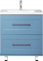 Тумба под раковину Misty Марта 70 напольная, голубая матовая