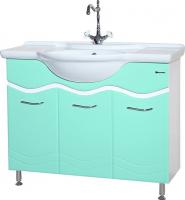 Тумба под раковину Bellezza Мари 105 белая/салатовая