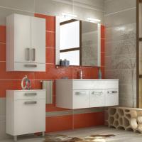 Мебель для ванной Triton Ника 100 подвесная, 1 дверь, 2 ящика, белая