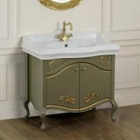 Тумба с раковиной Migliore Impero 90 с дверками, oliva