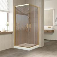 Душевой уголок Vegas Glass ZA TUR NOVO h1900 110 09 05 профиль золото глянцевое, стекло бронза