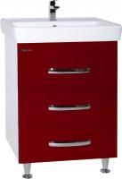 Тумба с раковиной Bellezza Рокко 50 напольная, красная