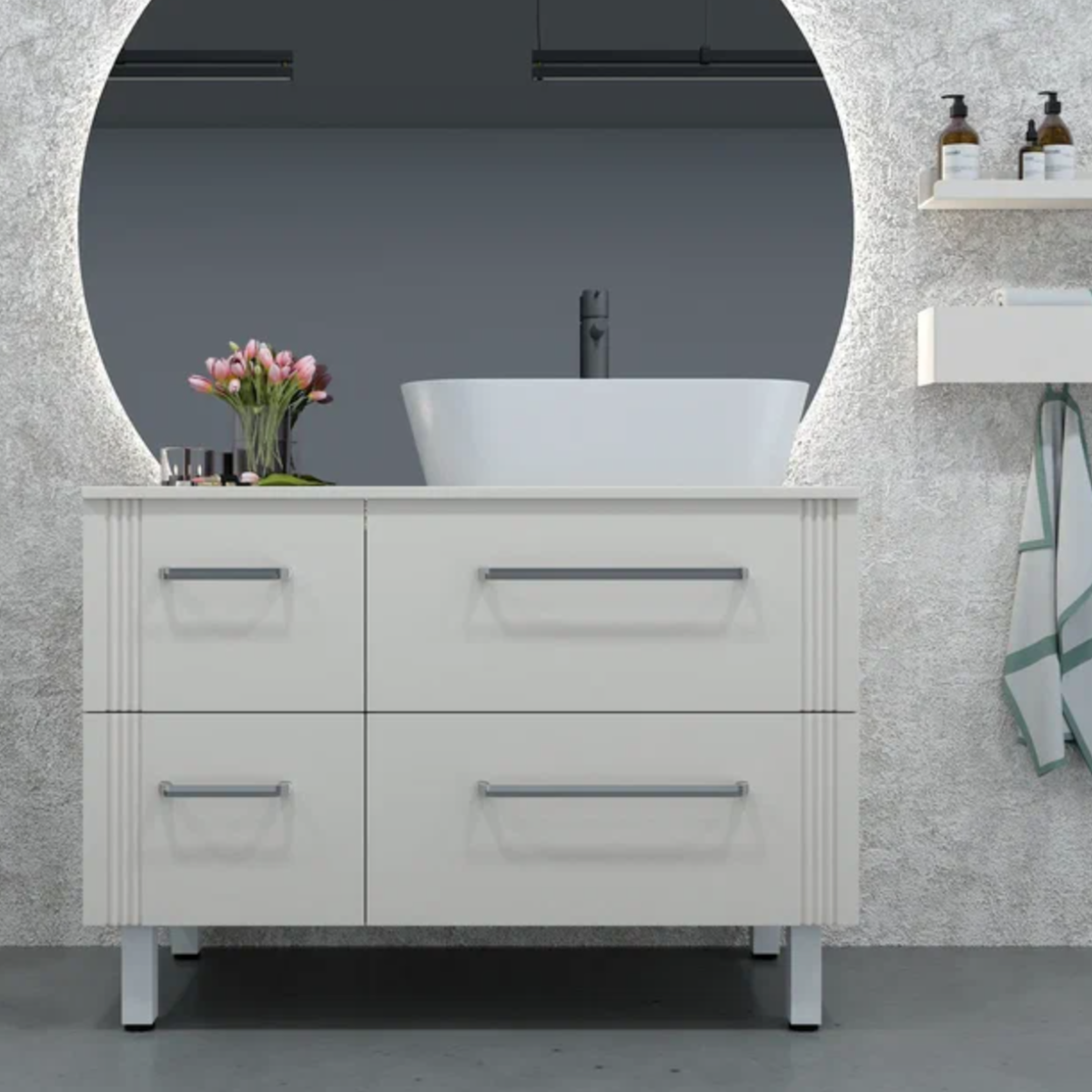 Тумба с раковиной Sanvit Ричмонд 120 L со столешницей