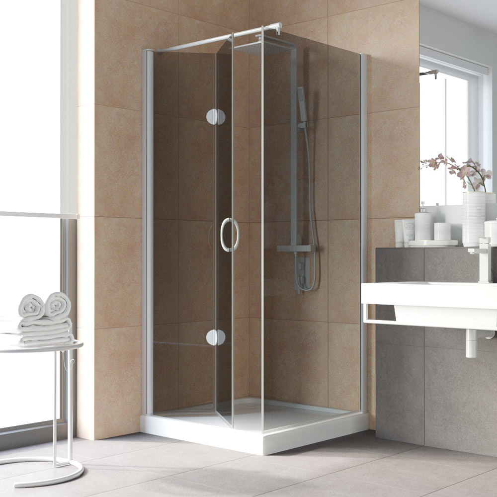 Душевой уголок Vegas Glass GPS-Fis LUX 80*100 01 07 L, профиль белый, стекло графит