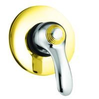 Смеситель для душа Webert Aurora AU880101017 с внутренней частью, хром/золото