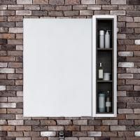 Зеркало Aquaton Брук 80 (60+20) с полкой, дуб феррара