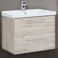 Тумба под раковину Dreja Gio 80 дуб кантри, подвесная, 2 ящика