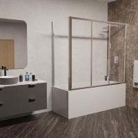 Шторка на ванну RGW Screens SC-81 (1760-1810)х800х1500 профиль хром, стекло прозрачное