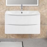 Тумба с раковиной BelBagno Acqua 90 подвесная, bianco lucido