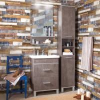 Мебель для ванной Бриклаер Фостер 60 дуб антик/сатин