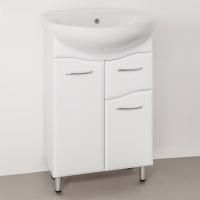 Тумба с раковиной Style Line Эко Волна №11 55 белая