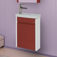 Тумба под раковину Misty Мини 40 прямая, подвесная, красная