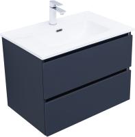Тумба с раковиной Aquanet Вега 2.0 70 2 ящика, маренго, раковина Flat