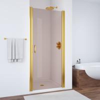Душевая дверь в нишу Vegas Glass ЕР 75 09 05 профиль золото глянцевое, стекло бронза