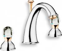 Смеситель для раковины Webert Karenina KA750101017 хром с золотом