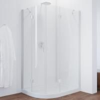 Душевой уголок Vegas Glass AFS-F 120*90 01 01 R профиль белый, стекло прозрачное