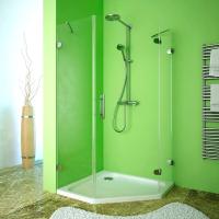 Душевой уголок GuteWetter Lux Festt GK-001 правый 100x100 см стекло бесцветное, фурнитура хром