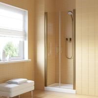 Душевая дверь в нишу Vegas Glass Е2Р LUX 100 05 crystalvision профиль бронза, стекло crystalvision