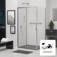 Душевой уголок RGW Leipzig LE-41 (985-1025)х900х1950 профиль хром, стекло прозрачное