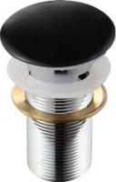 Донный клапан для раковины Melana MLN-ТB18 с отверстием под перелив, черный