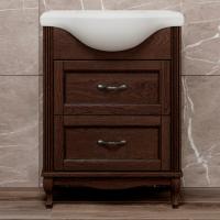 Тумба с раковиной ValenHouse Эллина 65 кальяри, 2 ящика, ручки хром