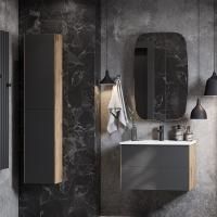 Мебель для ванной Aquaton Сохо 75 дуб веллингтон, графит софт