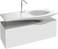 Тумба под раковину Jacob Delafon Stillness 120 белый лак, с полупьедесталом