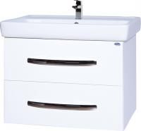 Тумба под раковину Bellezza Рокко 80 подвесная белая 2 ящика