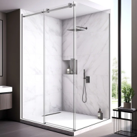 Душевой уголок Veconi Rovigo RV-075GR 120x100, профиль графит брашированный