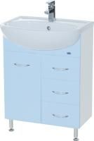 Тумба с раковиной Bellezza Уют 60 3 ящика голубая