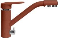 Смеситель для кухни AquaGranitEx C-6040 красный марс