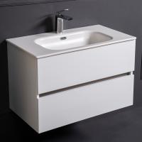 Тумба с раковиной Armadi Art Vallessi 80 белый глянец