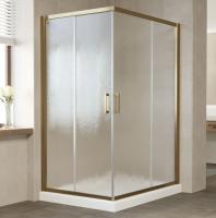 Душевой уголок Vegas Glass ZA-F 120*100 05 02 профиль бронза, стекло шиншилла