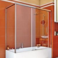 Шторка на ванну GuteWetter Slide Part GV-863B левая 160x90 см стекло бесцветное, профиль хром