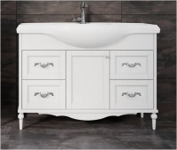 Тумба с раковиной ValenHouse Астер 120 патина серебро