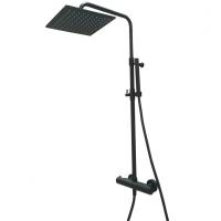 Душевая стойка Webert Elio EL980515560METAL с термостатом, черный