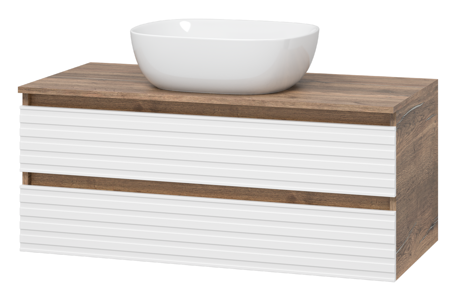 Тумба с раковиной Brevita Dakota 100 подвесная, белая