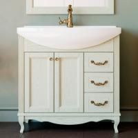 Тумба с раковиной ValenHouse Эллина 80 слоновая кость, фурнитура бронза