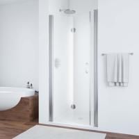 Душевая дверь в нишу Vegas Glass GPS 70 08 10 L профиль глянцевый хром, стекло сатин