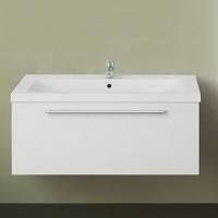 Тумба с раковиной 1MarKa Соната 90П с 1 ящиком, белый глянец