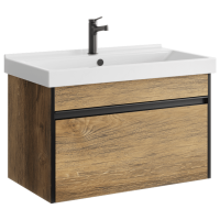 Тумба с раковиной Aqwella Urban 80 подвесная, дуб балтийский