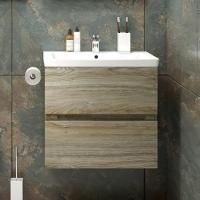 Тумба с раковиной Art&Max Techno 70 подвесная, дуб мелфорд