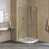 Душевой уголок Vegas Glass AFS LUX 90 09 crystalvision профиль золото глянцевое, стекло crystalvision
