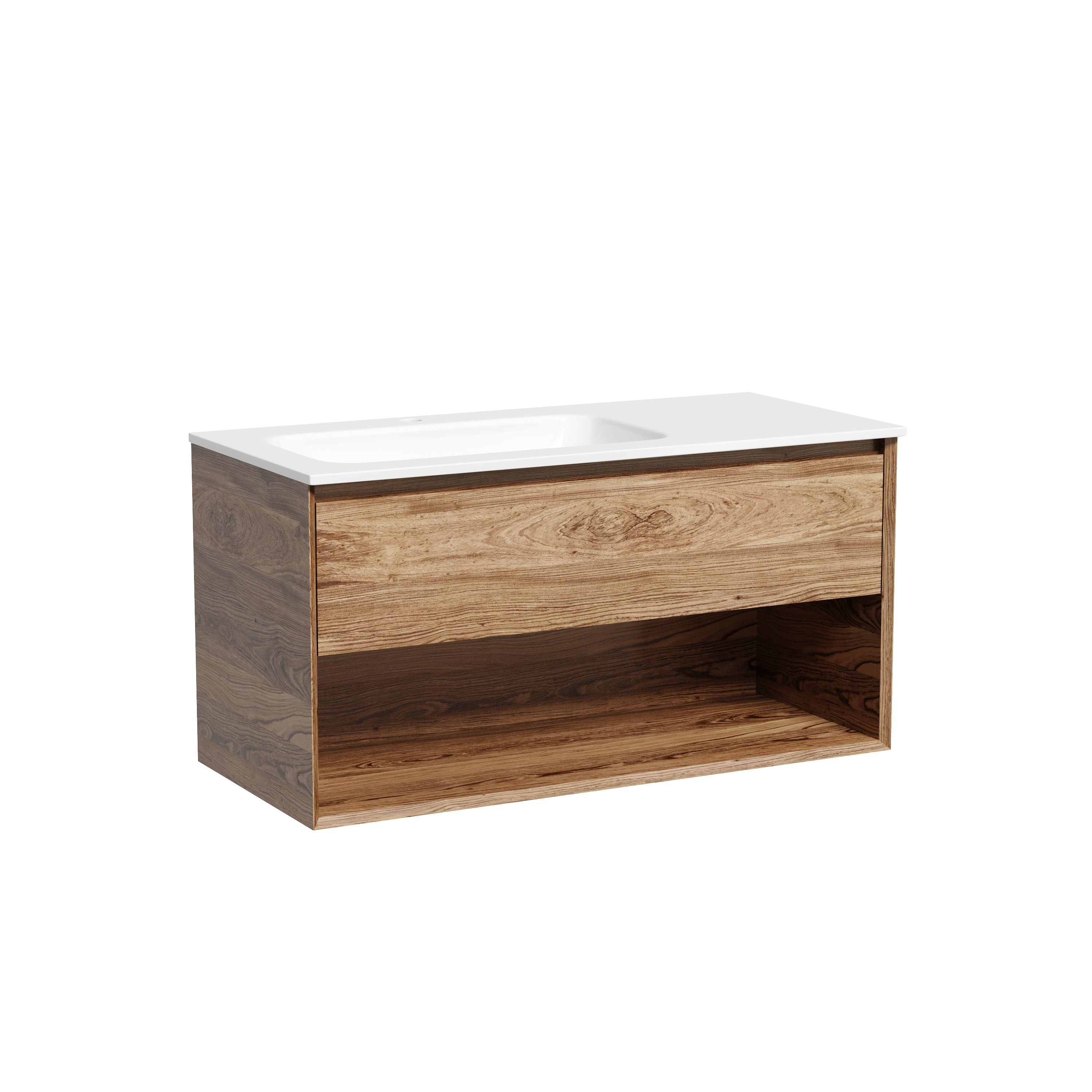 Тумба с раковиной Sancos Marmi 1.0 100 дуб чарльстон левая, MR1.0100LECH