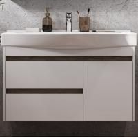 Тумба с раковиной Aquaton Нортон 100, подвесная, белый глянец