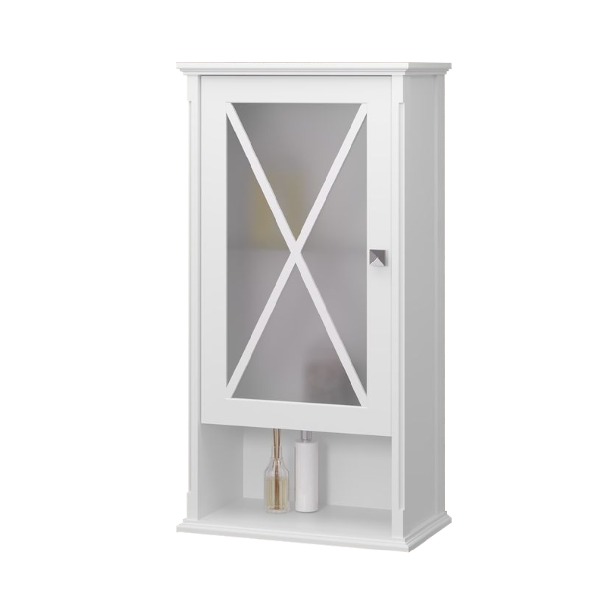 Шкаф подвесной Opadiris Палермо 46 белый матовый, левый