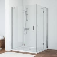 Душевой уголок Vegas Glass AFA-F 120*110 08 01 L профиль глянцевый хром, стекло прозрачное