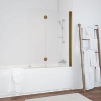 Шторка на ванну Vegas Glass E2V 120 05 10 R профиль бронза, стекло сатин