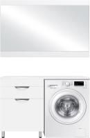 Мебель для ванной Style Line Жасмин 60 Люкс Plus белая, с бельевой корзиной, для стиральной машины