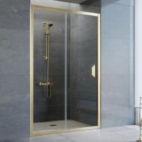 Душевая дверь в нишу Vegas Glass ZP 115 09 01 профиль золото, стекло прозрачное